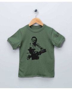Johnny Cash T-shirt til baby | Grøn – 100 % organisk bomuld